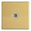 Contactum Lyric 1-Gang Female Coaxial TV Socket Brushed Brass with White Inserts