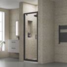 ETAL  Framed Rectangular Pivot Shower Door Matt Black 755mm x 1900mm