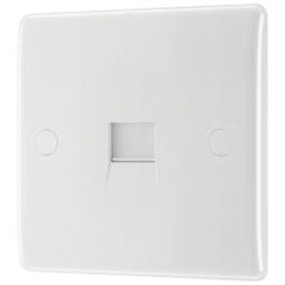 British General 800 Series 1-Gang RJ11 Telephone / Data Socket White