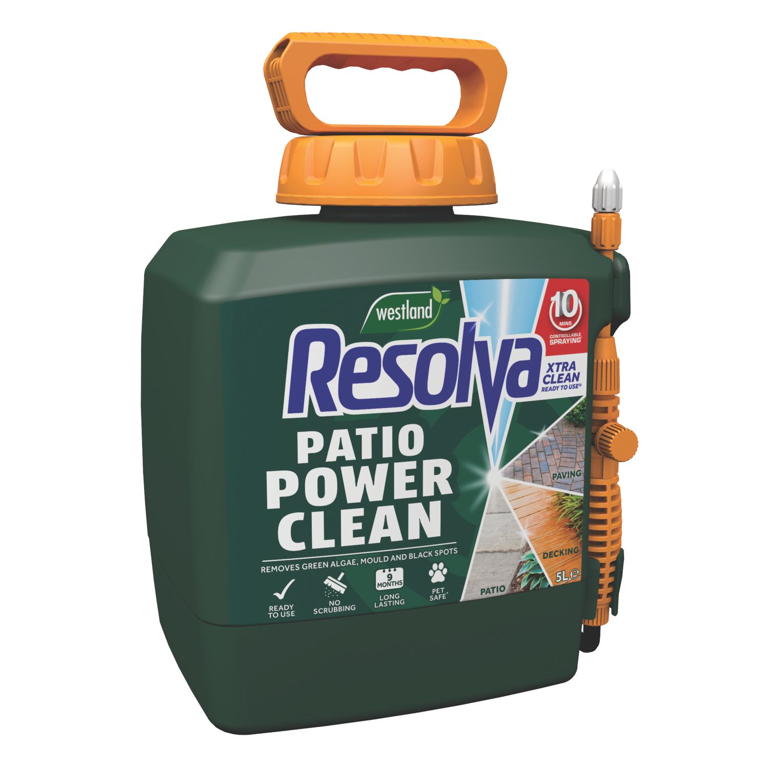 Resolva Xtra Clean Ready to Use Patio Power Clean 5Ltr (361YU)