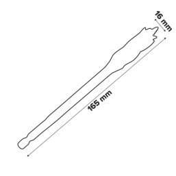 Erbauer  Hex Shank 5-Flute Auger Wood Drill Bit 16mm x 165mm