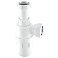 McAlpine Adjustable Inlet Bottle Trap White 32mm