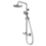 Meda Rear-Fed Exposed Chrome Thermostatic Push Button Mixer Shower