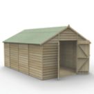 Forest 4Life 10' x 14' 6" (Nominal) Apex Overlap Timber Shed with Base