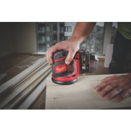 Milwaukee M18 BOS125 0 125mm 18V Li Ion RedLithium Cordless Random Orbit Sander Bare Screwfix