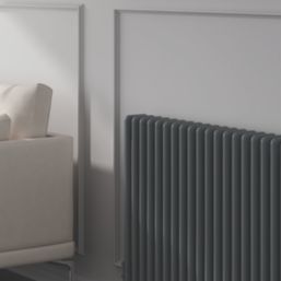 Reina 500mm x 785mm 2931BTU Anthracite Horizontal 3 Column Radiator