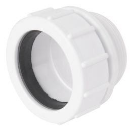 Wavin HepVo CV3S WH Universal Compression PP Running Waste Valve Adaptor White 40mm x 40mm