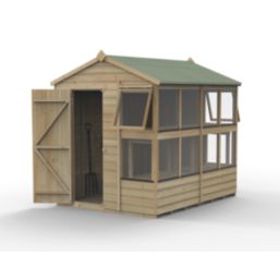 Forest  6' x 7' 6" (Nominal) Apex Timber Potting Shed with Assembly