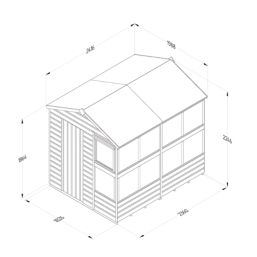 Forest  6' x 7' 6" (Nominal) Apex Timber Potting Shed with Assembly