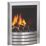 Be Modern Design Brushed Steel Rotary Control Inset Gas Manual Fire 510mm x 173mm x 605mm