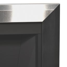 Be Modern Design Brushed Steel Rotary Control Inset Gas Manual Fire 510mm x 173mm x 605mm