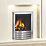 Be Modern Design Brushed Steel Rotary Control Inset Gas Manual Fire 510mm x 173mm x 605mm