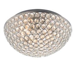 Quay Design Chrystal Bathroom Flush Light Chrome