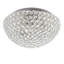 Quay Design Chrystal Bathroom Flush Light Chrome