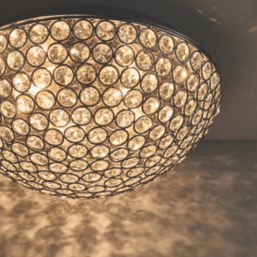 Quay Design Chrystal Bathroom Flush Light Chrome