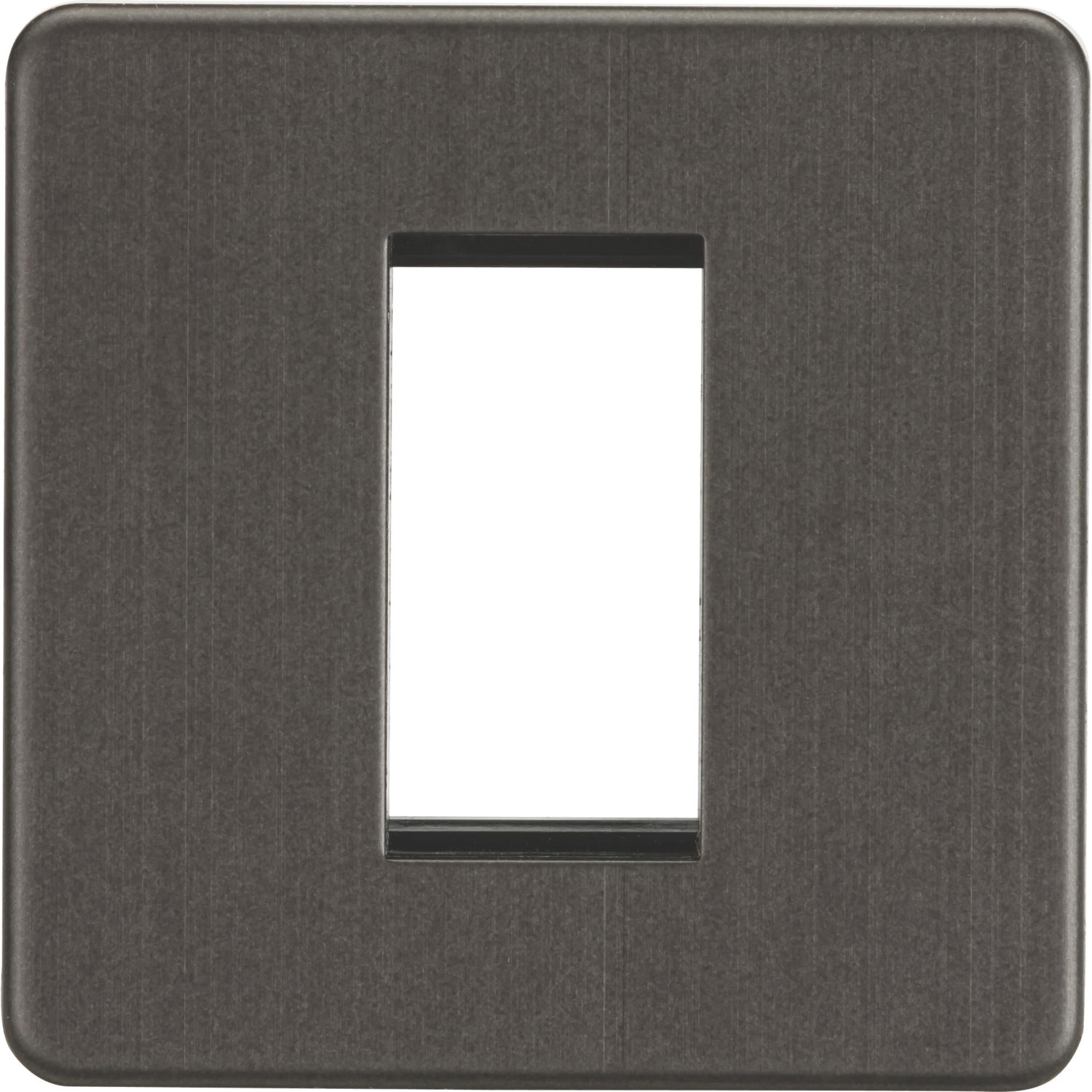 Knightsbridge Screwless 1-Module Modular Faceplate Smoked Bronze (362YA)