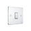 Schneider Electric Ultimate Low Profile 16AX 1-Gang Intermediate Switch Brushed Chrome with White Inserts