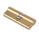 Yale Fire Rated 6-Pin Euro Cylinder Lock BS 40-45 (85mm) Polished Brass