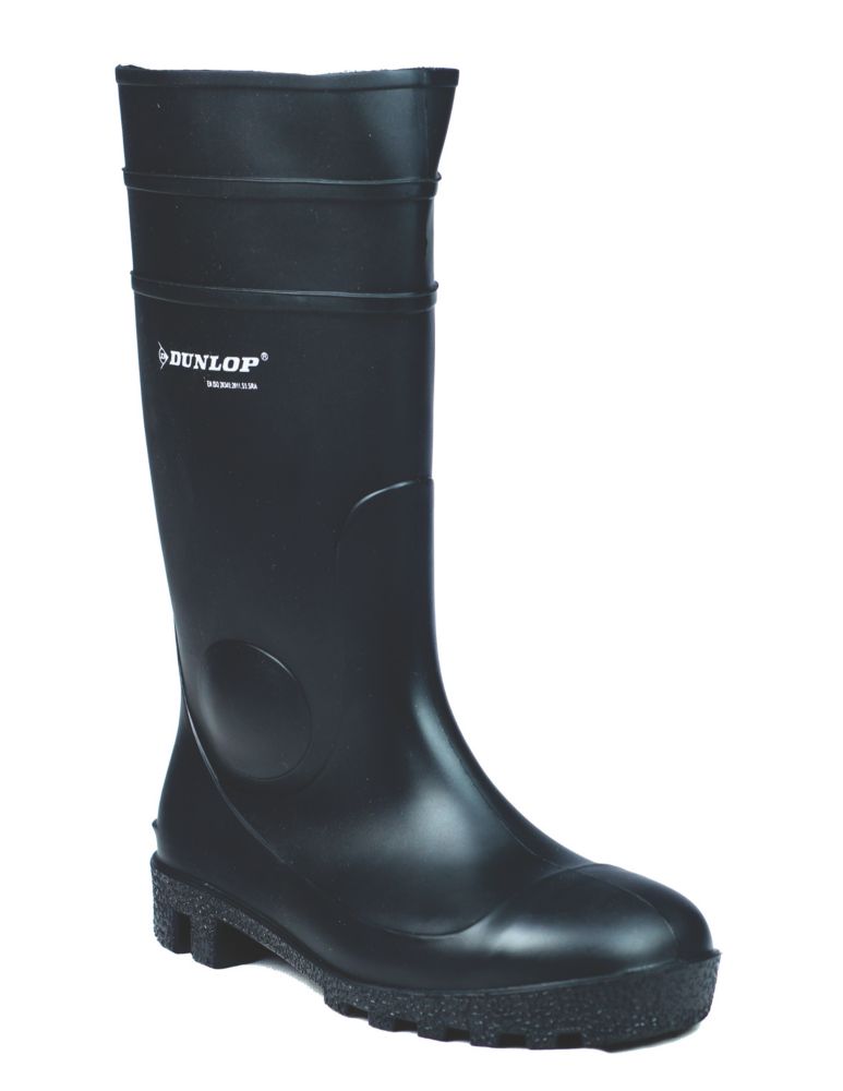 Dunlop Protomastor Safety Wellies Black Size 8 - Screwfix