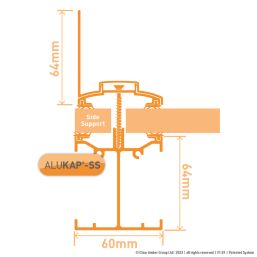 ALUKAP-SS Brown  Self-Support Wall Bar 4800mm x 60mm
