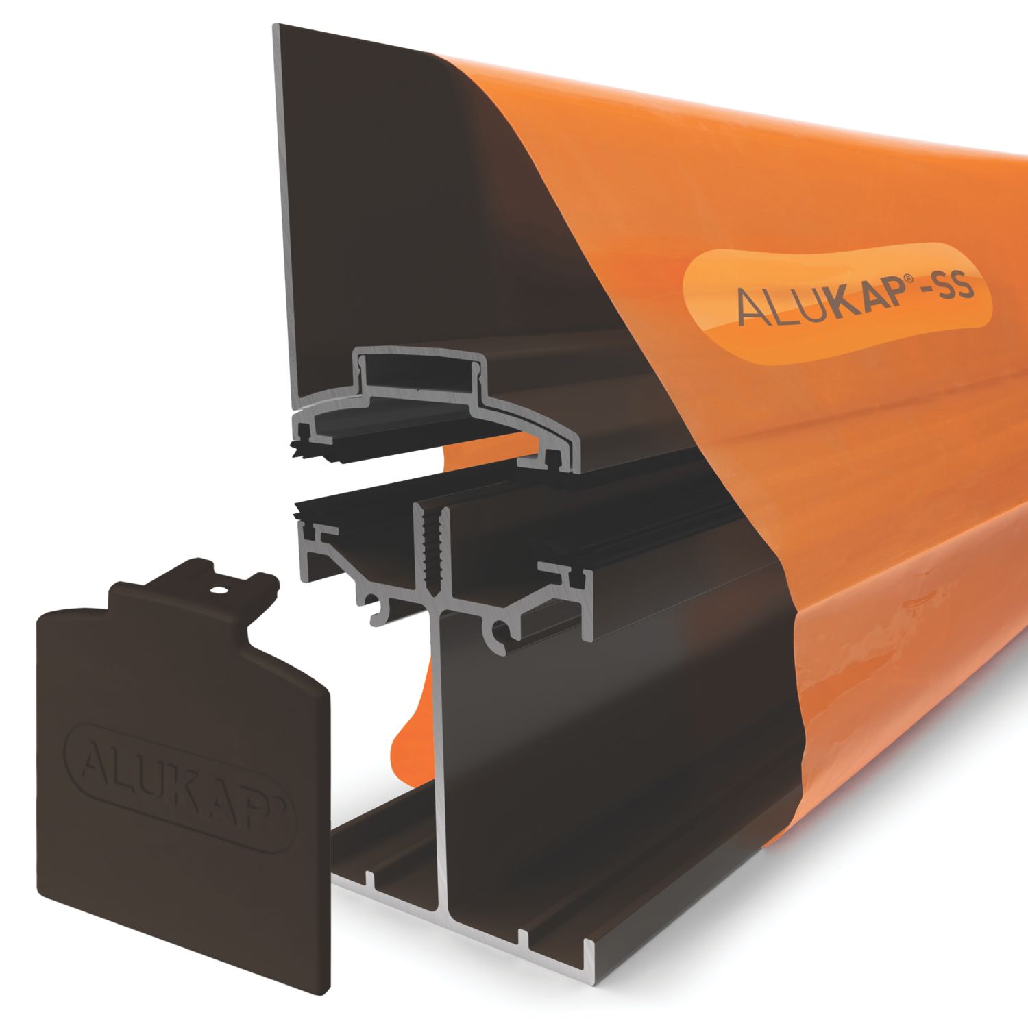 ALUKAP-SS Brown Self-Support Wall Bar 4800mm x 60mm (363FH)