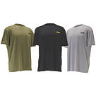 DeWalt Performance Short Sleeve T-Shirt Black, Gunsmoke & Grey Medium 20.86" Chest 3 Pack