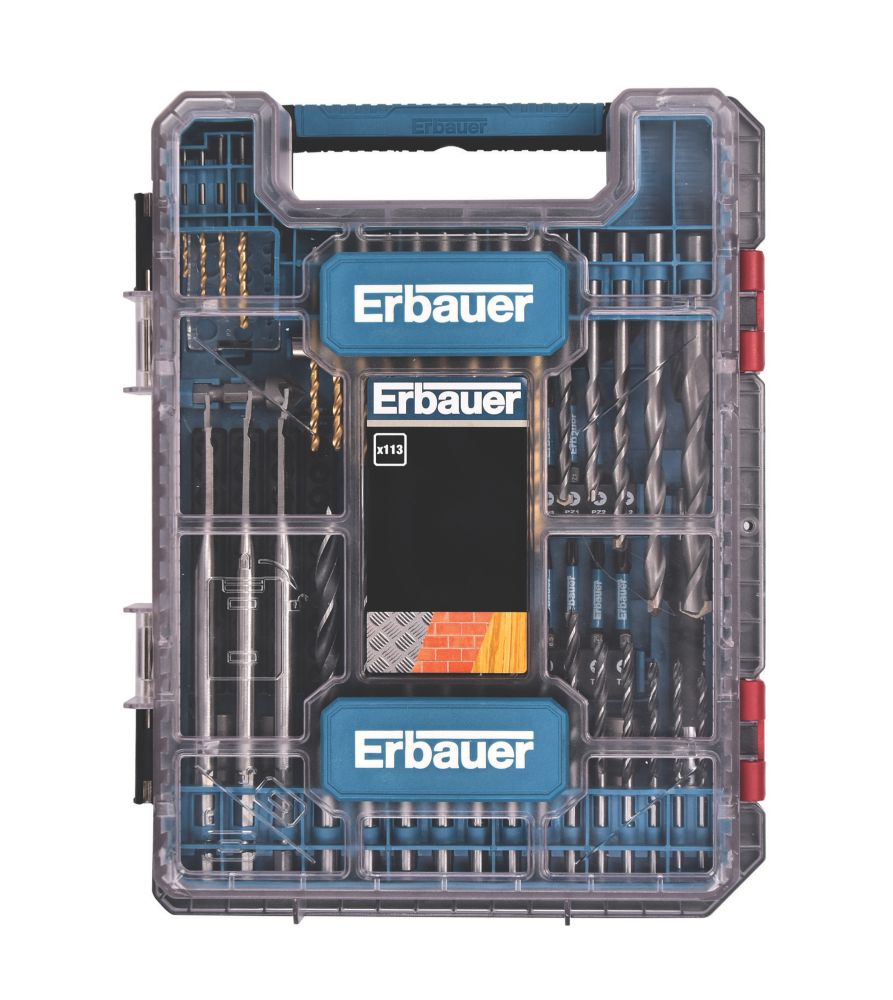 Erbauer Multi Material Drill Bits 113 Piece Set Screwfix