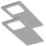 Sensio Astro TrioTone Rectangular LED Under Cabinet Lights Aluminium 9.6W 240-270lm 2 Pack