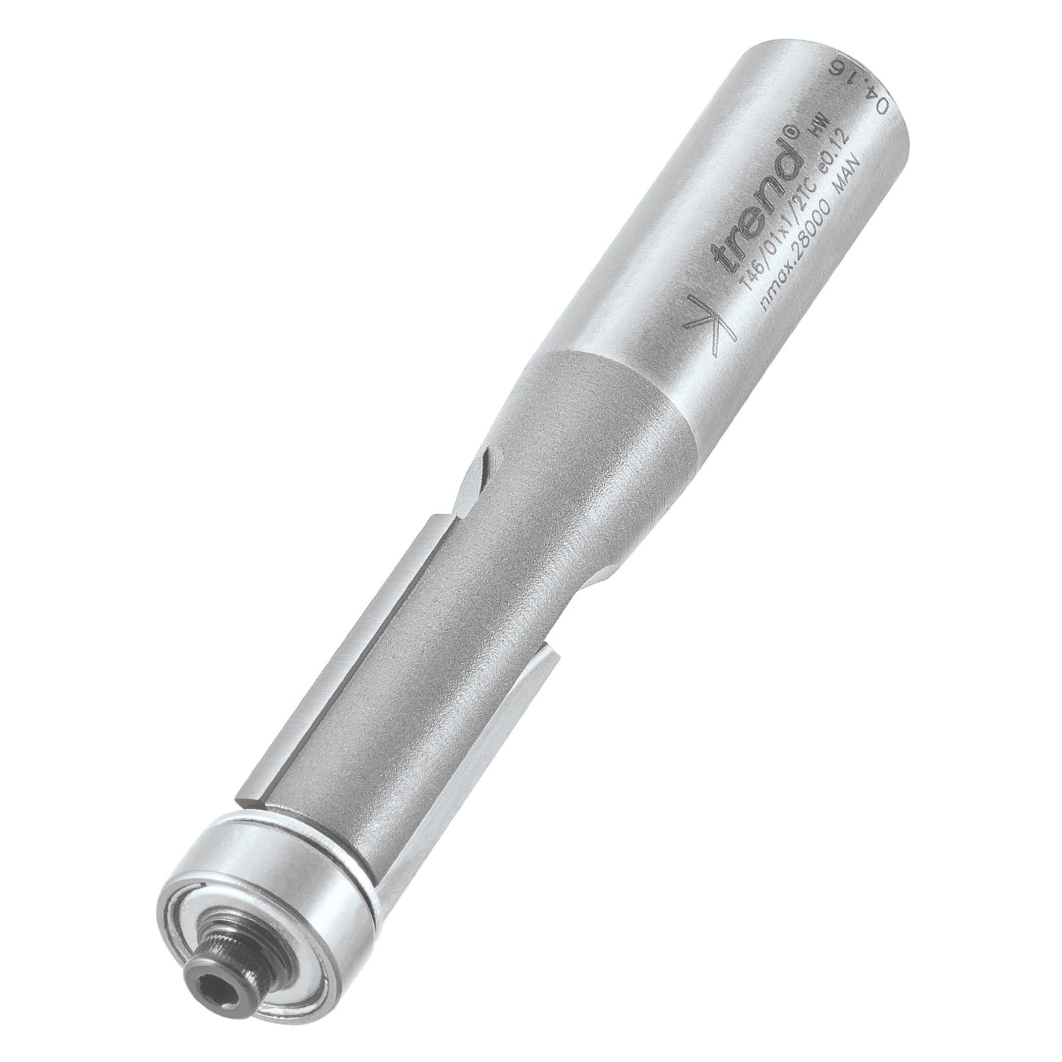 Trend T46/01X1/2TC 1/2" Straight Guided 90° Trimmer Cutter 12.7mm x 25mm (363RH)