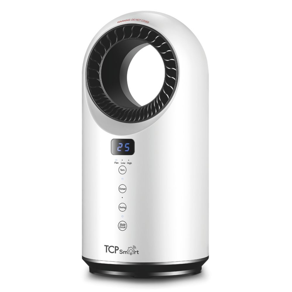 TCP Bladeless Smart Oscillating Heater & Fan 1500W White Screwfix
