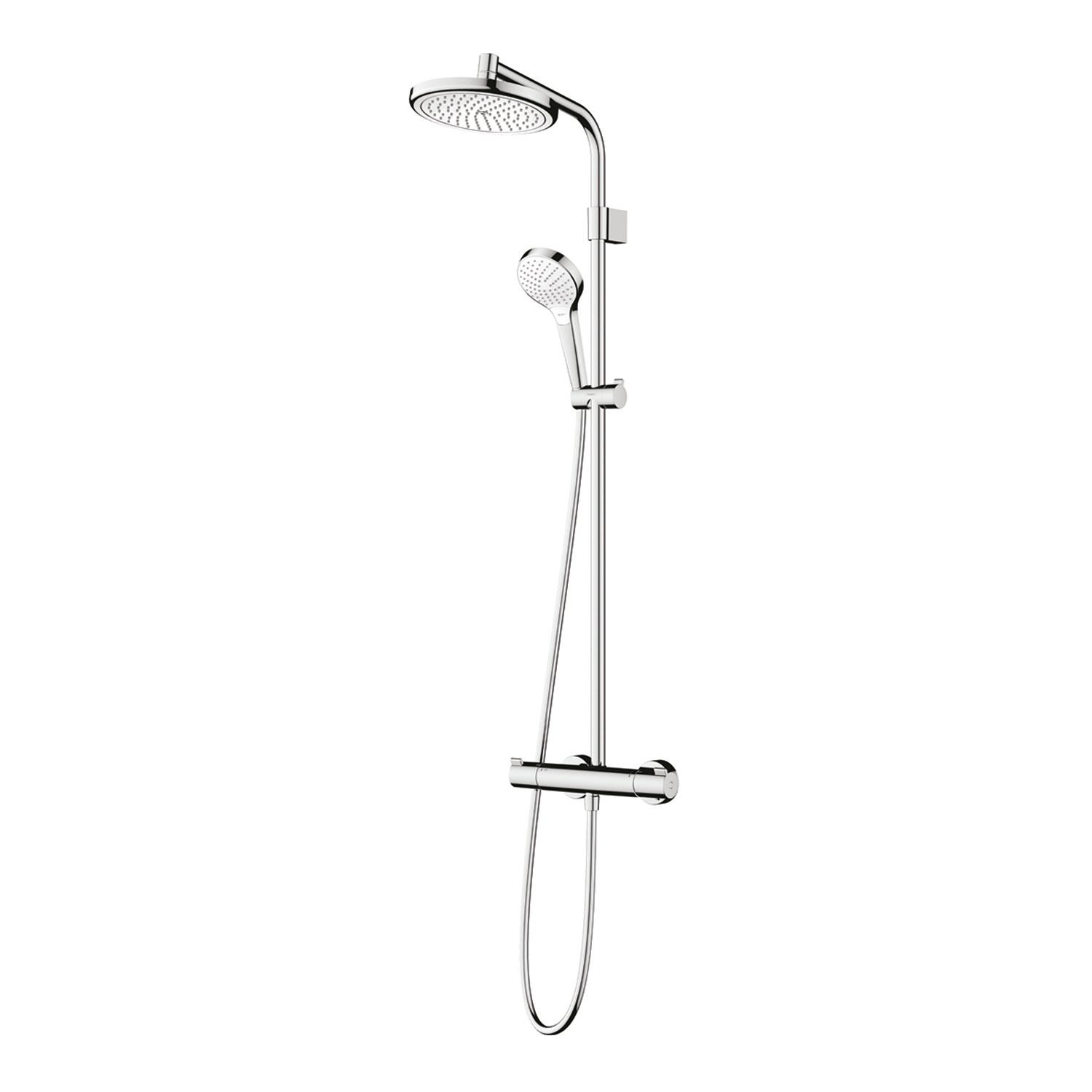 Hansgrohe Waterforms HP Rear-Fed Exposed Chrome Thermostatic Mixer Shower (363VK)