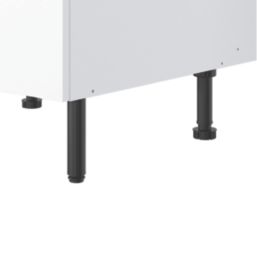 Pragma  1-Door Matt White 600mm x 590mm x 860mm Flat Packed Kitchen Base Unit