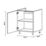 Pragma  1-Door Matt White 600mm x 590mm x 860mm Flat Packed Kitchen Base Unit