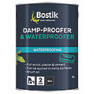 Bostik Aquaprufe Flexible Damp-Proofer & Waterproofer Black 5Ltr