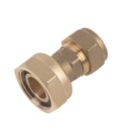 Flomasta  Brass Compression Straight Tap Connector 15mm x 3/4"