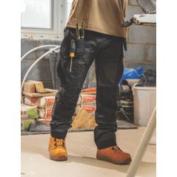 DEWALT Lubec Work Trousers Grey / Black 40" W 31" L