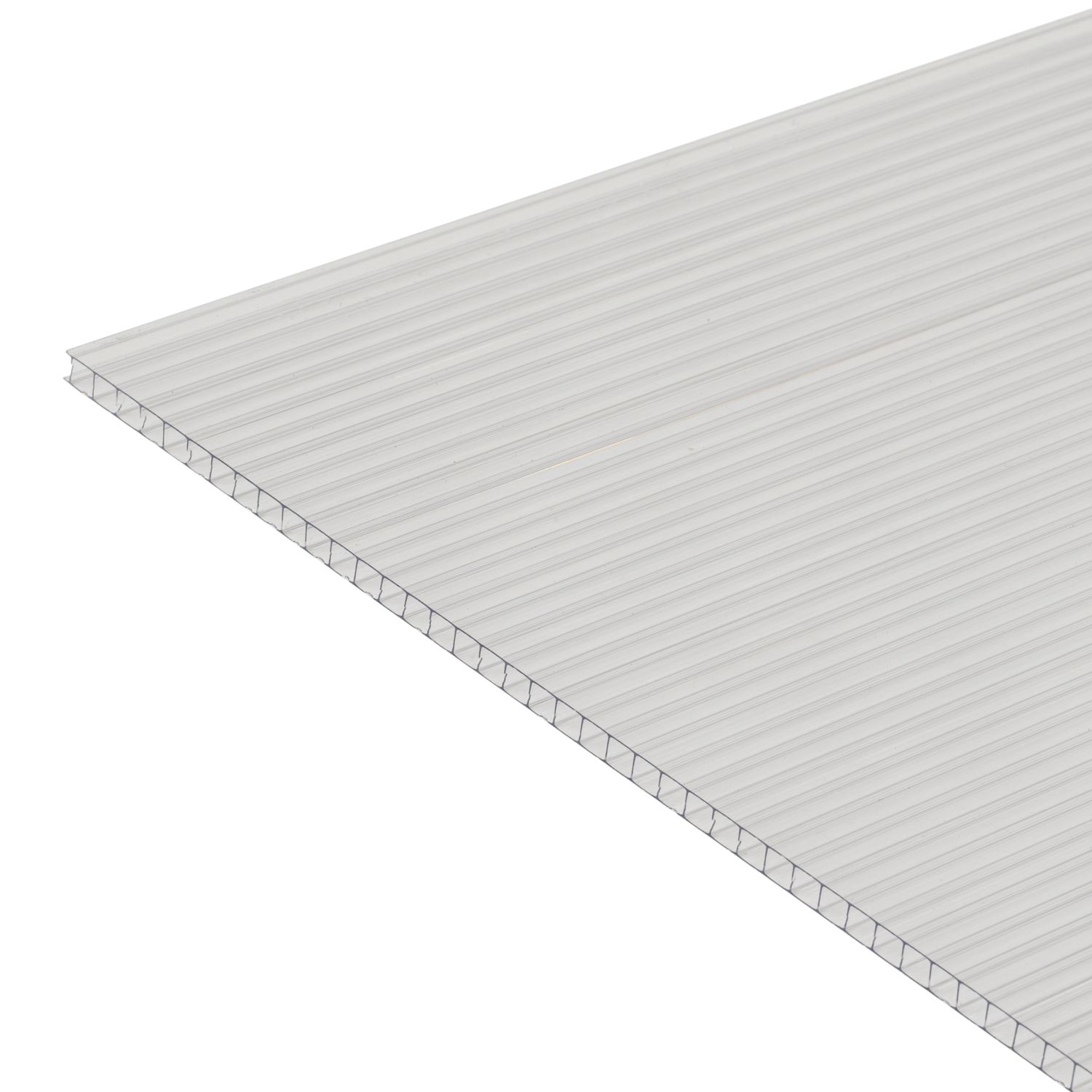 Radmat Building Materials Twinwall Polycarbonate Sheet Clear 1000mm x 6mm x 4000mm (364CY)