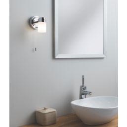 Knightsbridge  Round 1-Light Single G9 Wall Spotlight Polished Chrome