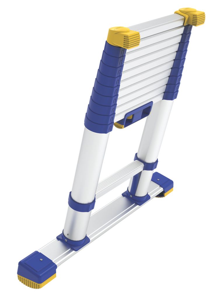 Metaltech 12.5-ft Aircraft-Grade Aluminum Telescopic Ladder E-LAD12T2