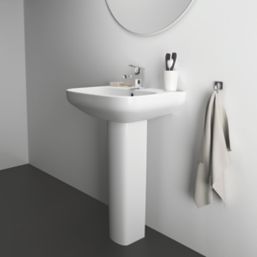 Ideal Standard i.life A Washbasin & Pedestal 1 Tap Hole 600mm