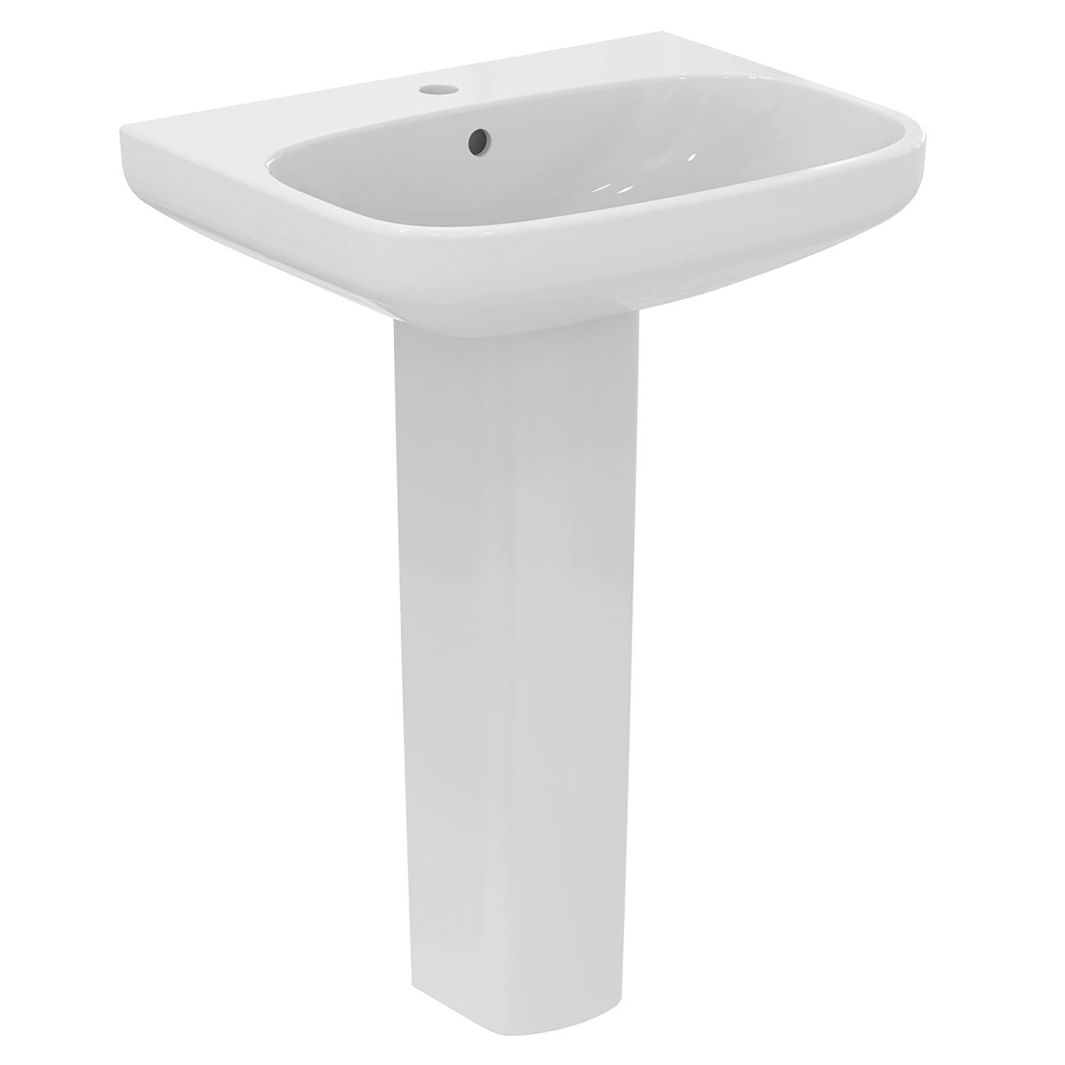 Ideal Standard i.life A Washbasin & Pedestal 1 Tap Hole 600mm (364HM)