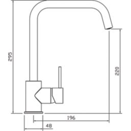 Streame by Abode Vigour Quad Single Lever Mixer Brushed Nickel