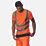 Regatta Pro Short Sleeve Hi-Vis T-Shirt Orange / Navy X Large 46" Chest