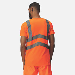 Regatta Pro Short Sleeve Hi-Vis T-Shirt Orange / Navy X Large 46" Chest