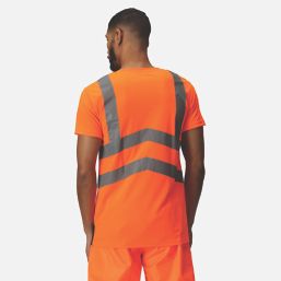 Regatta Pro Short Sleeve Hi-Vis T-Shirt Orange / Navy X Large 46" Chest