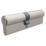 Smith & Locke 1 Star 6-Pin Euro Double Cylinder Locks 45-55 (100mm) Silver 2 Pack