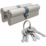 Smith & Locke 1 Star 6-Pin Euro Double Cylinder Locks 45-55 (100mm) Silver 2 Pack
