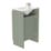 Newland  Double Door Floor Standing Vanity Unit with Basin Matt Sage Green 500mm x 370mm x 840mm