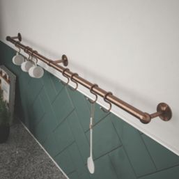 Rothley  8-Hook Utensil Rail Kit Antique Copper 1000mm