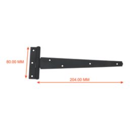 Smith & Locke Black Tee Hinges 204mm 2 Pack